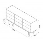 Fuurn SE3438 Zen Modern 現代風櫻桃木置物櫃
